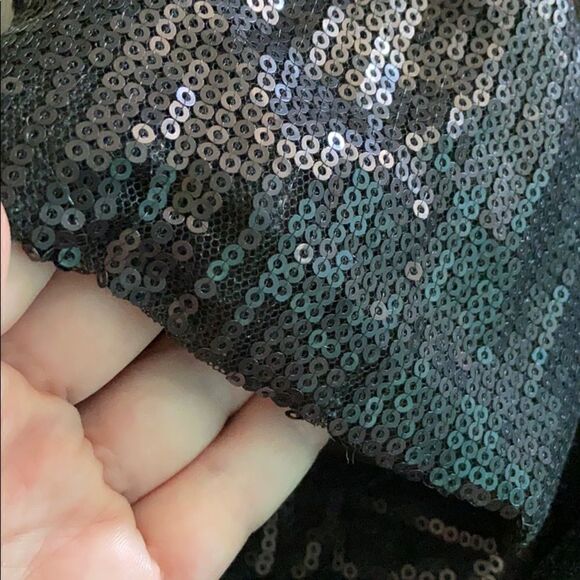 3/$15 Costa Blanca Black Sequin Open Front Blazer S - Picture 8 of 8